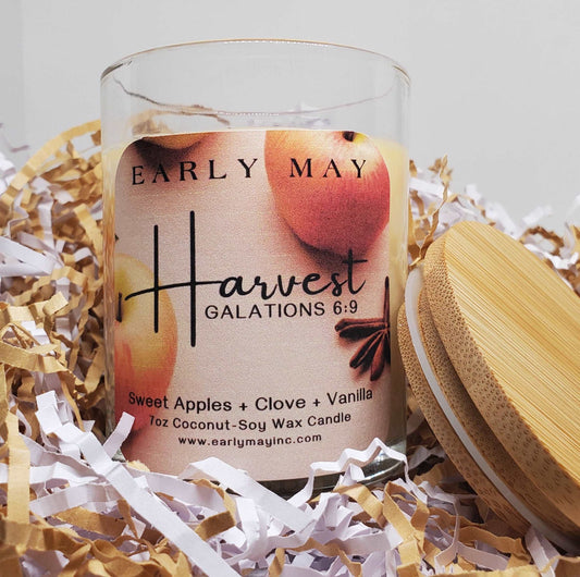 Harvest Marbled Candle