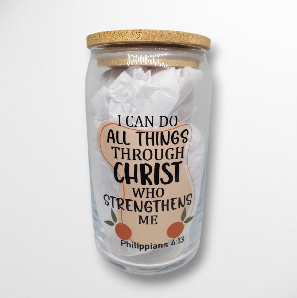 Bible Affirmation Glass Tumblers